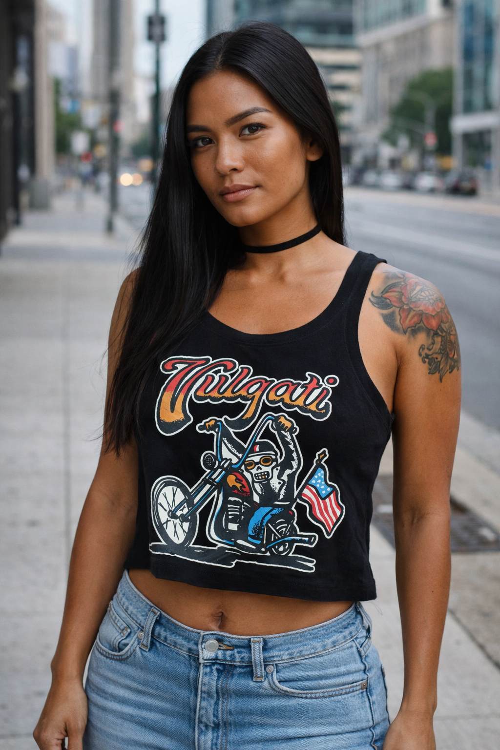 Vulgati Womens Cropped Tank Top