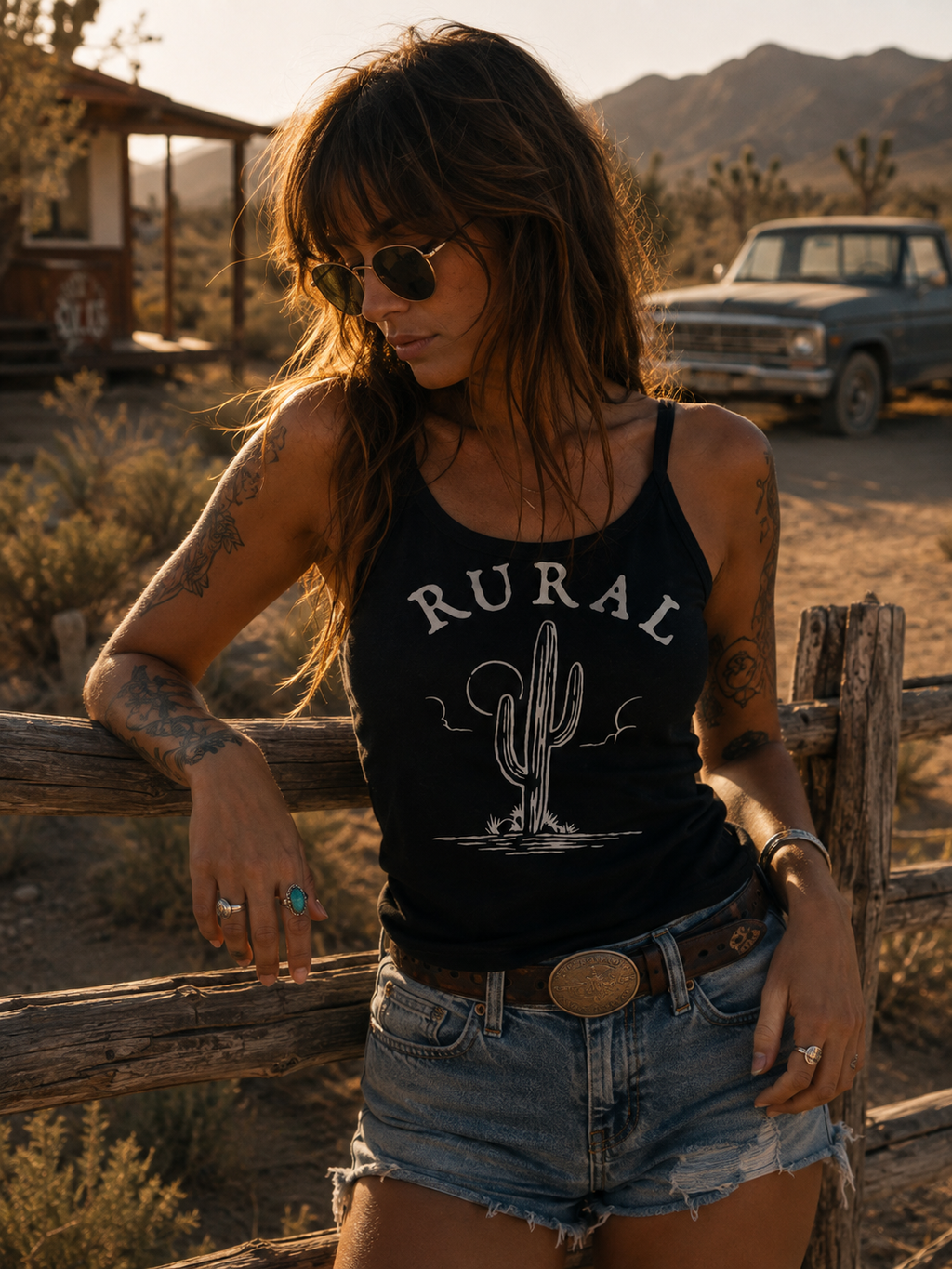 Rural Womens Fitted Tank Top