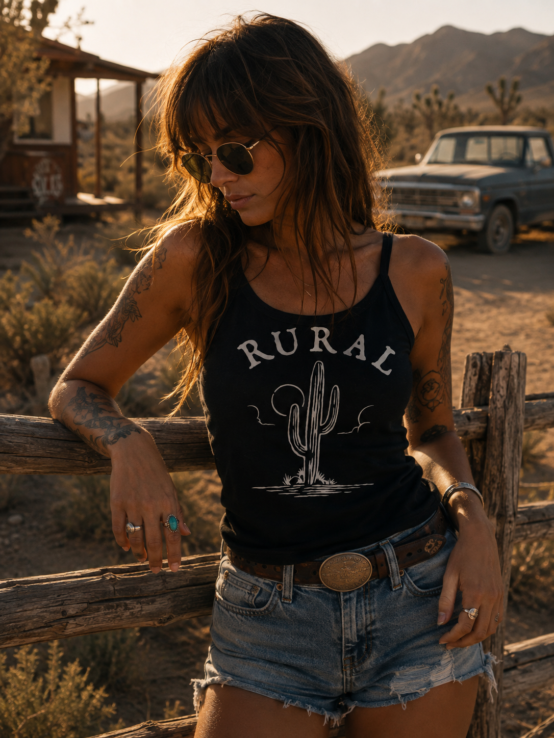 Rural Womens Fitted Tank Top