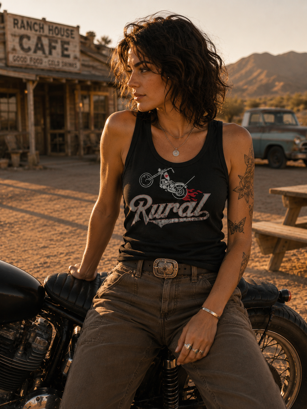 Rural Womens Fitted Tank Top