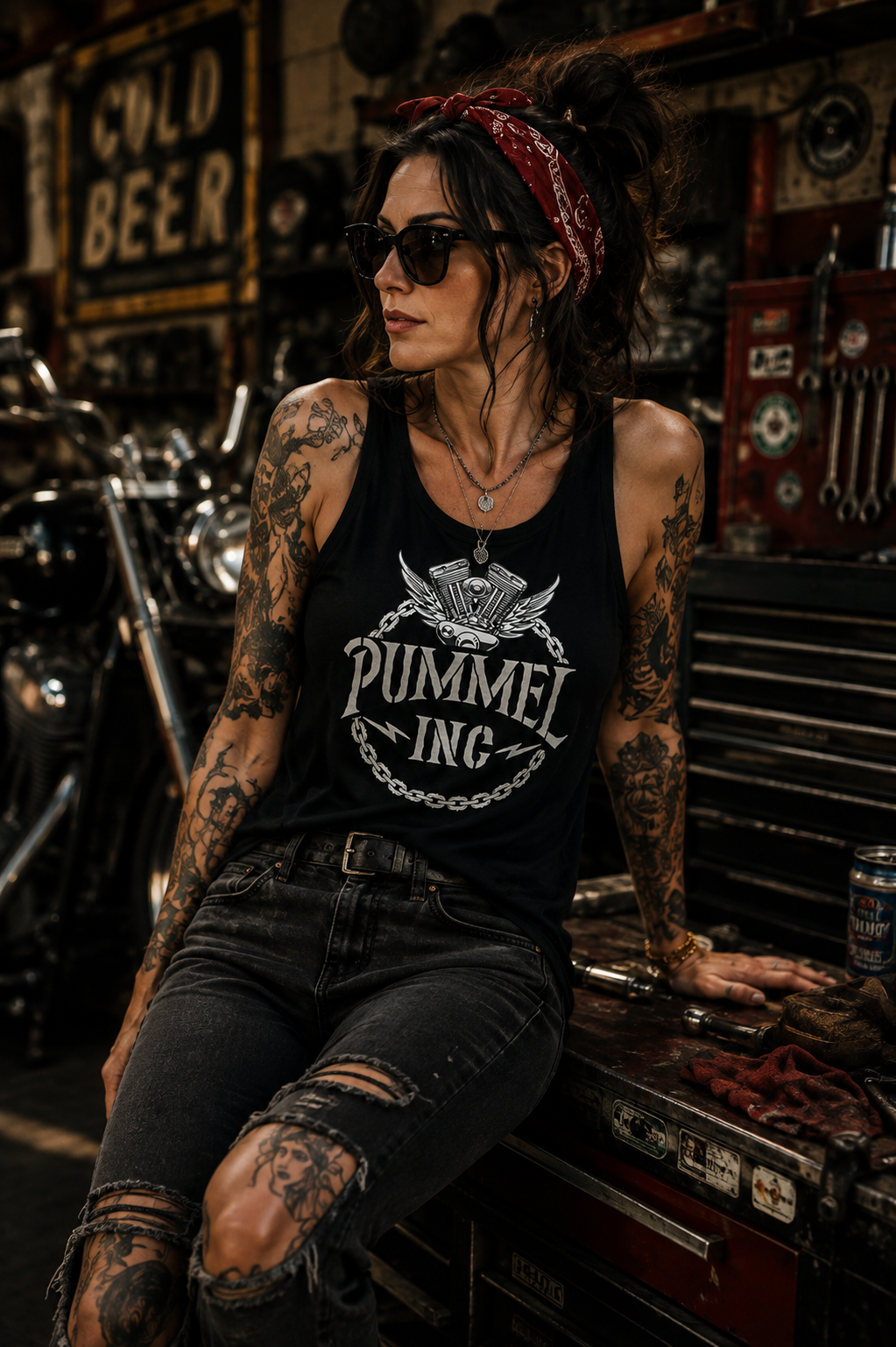 Pummel Curved Hem Tank Top