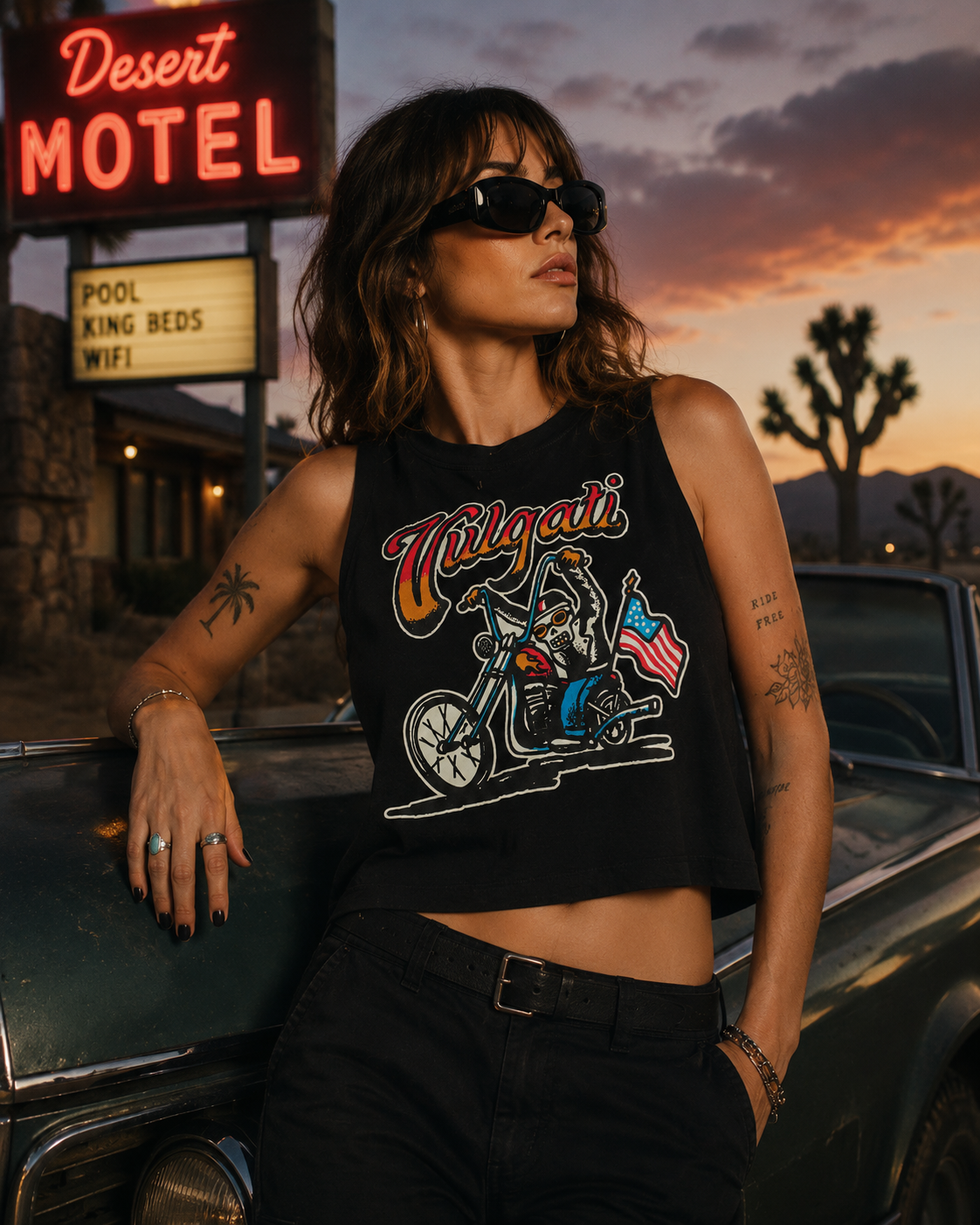 Vulgati Womens Cropped Tank Top