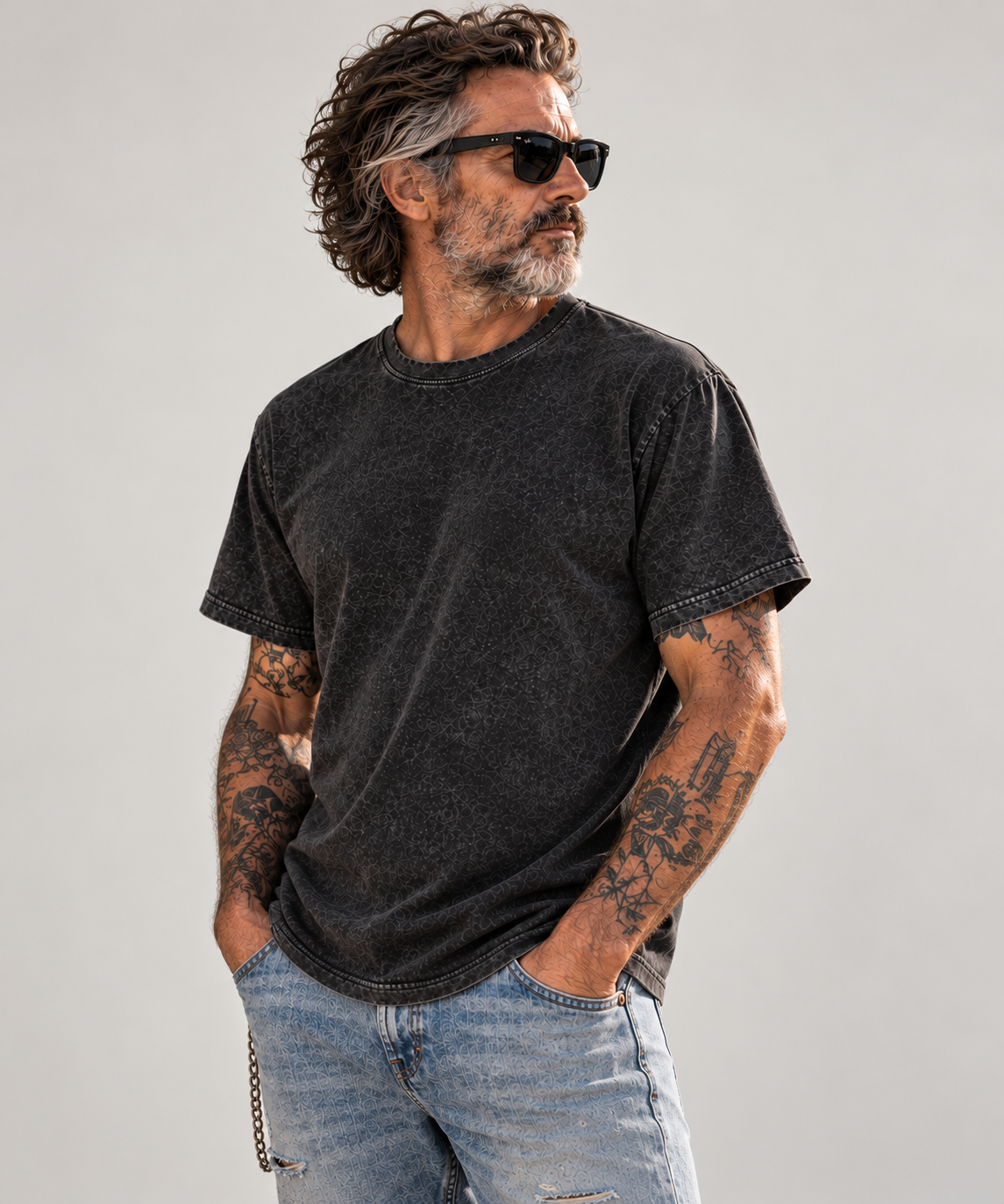 BTRAYD BASIX Stone Wash Tee